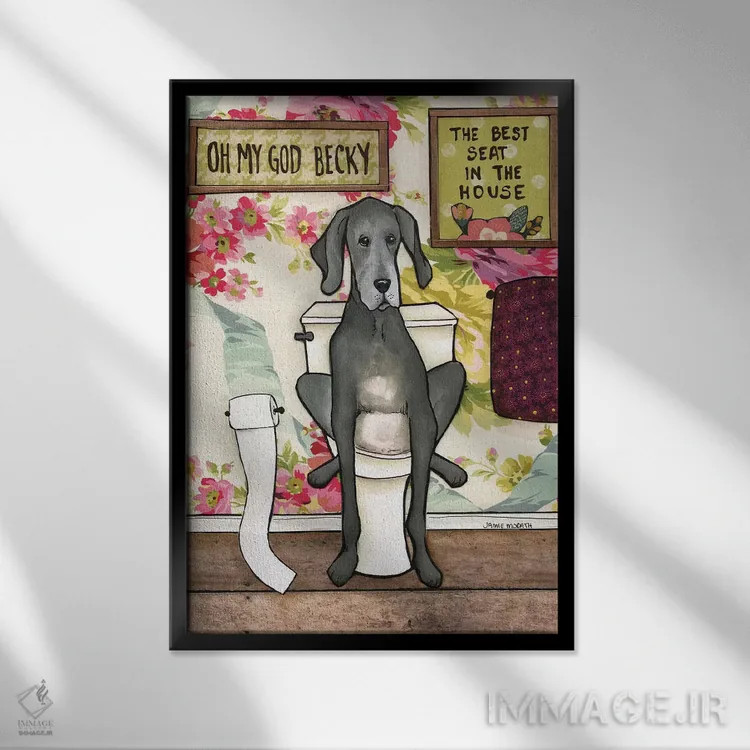 تابلو دکوراتیو وای خدای من بکی اثر جیمی موراث - نمای قابدار مشکی