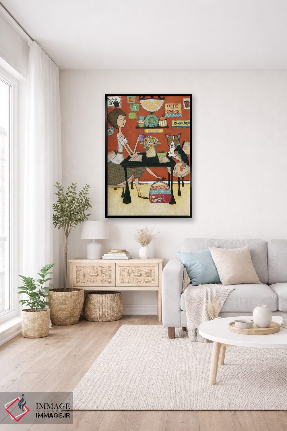 تابلو دکوراتیو کورگی دوست داشتنی اثر جیمی موراث - D4B