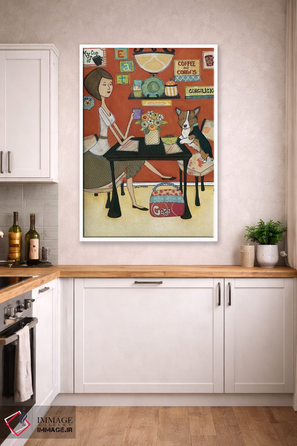 تابلو دکوراتیو کورگی دوست داشتنی اثر جیمی موراث - D3W