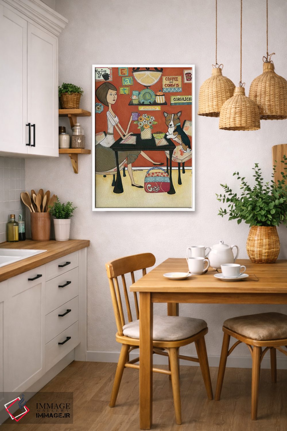 تابلو دکوراتیو کورگی دوست داشتنی اثر جیمی موراث - D6W