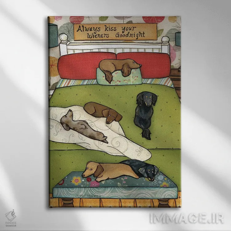 تابلو دکوراتیو همیشه ببوس اثر جیمی موراث - نمای روبهرو روی دیوار