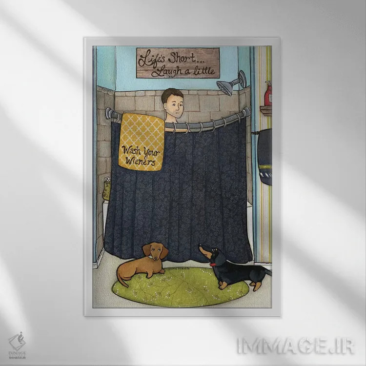 تابلو دکوراتیو کمی بخند اثر جیمی موراث - نمای قابدار سفید