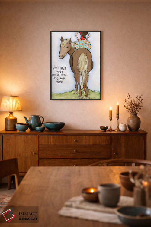 تابلو دکوراتیو اسب مغرور اثر جیمی موراث - D6B