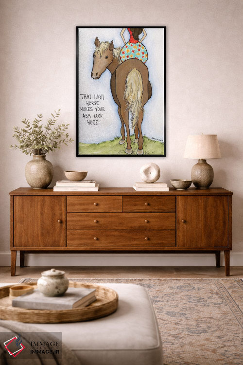 تابلو دکوراتیو اسب مغرور اثر جیمی موراث - D5B