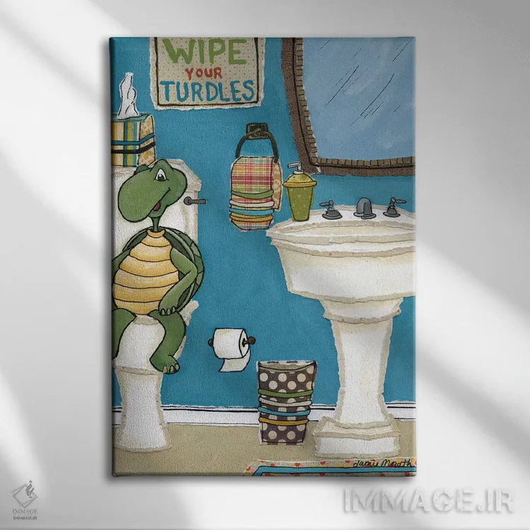 تابلو دکوراتیو فضولاتت را پاک کن اثر جیمی موراث - نمای روبهرو روی دیوار