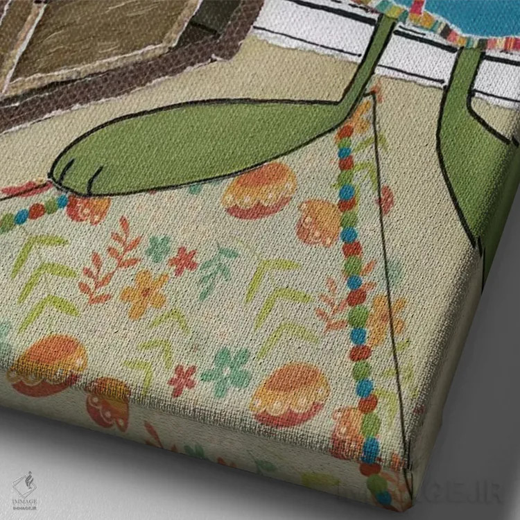 تابلو دکوراتیو شستن را فراموش نکن اثر جیمی موراث - نمای نزدیک بافت بوم