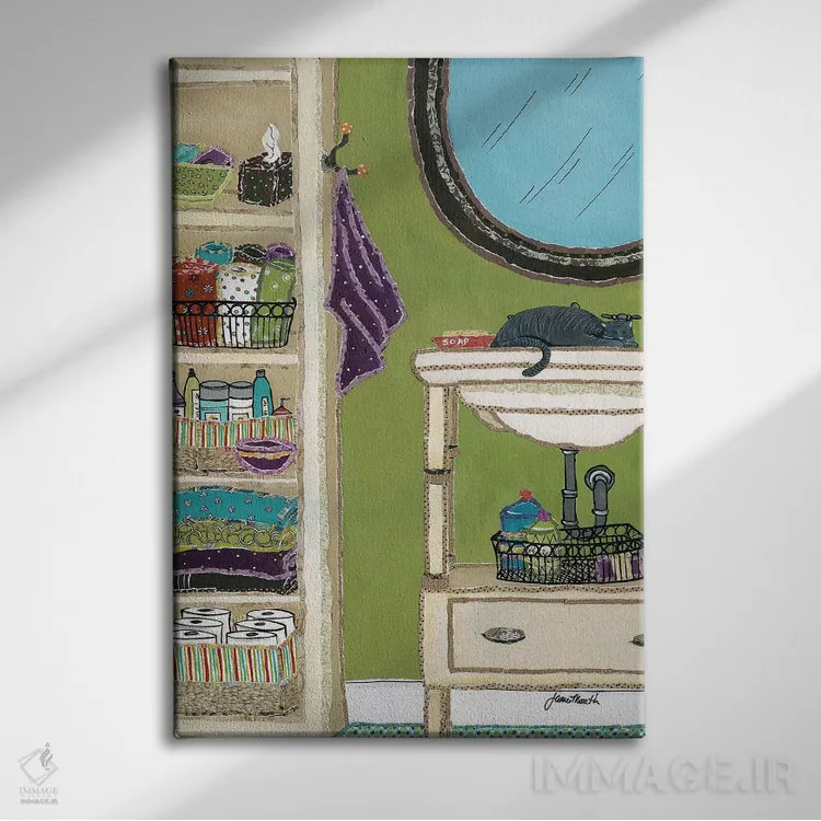 تابلو دکوراتیو آغوش در سینک ظرفشویی اثر جیمی موراث - نمای روبهرو روی دیوار