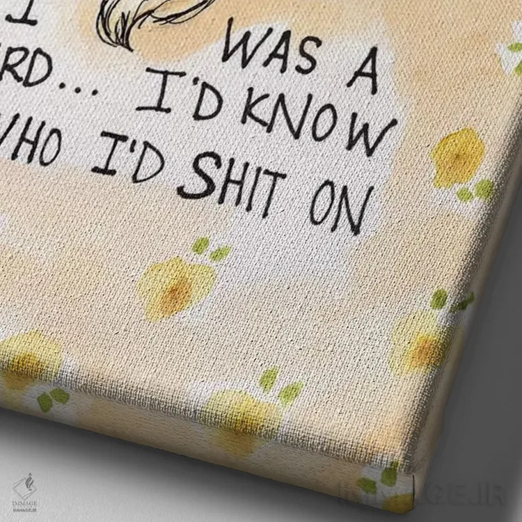 تابلو دکوراتیو اگر من پرنده بودم اثر جیمی موراث - نمای نزدیک بافت بوم