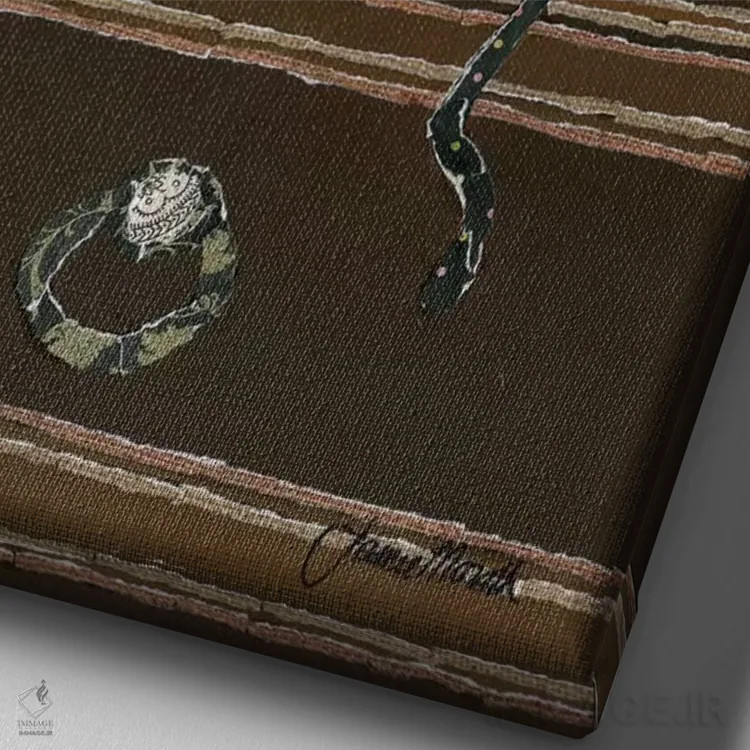 تابلو دکوراتیو من خوشگل اثر جیمی موراث - نمای نزدیک بافت بوم