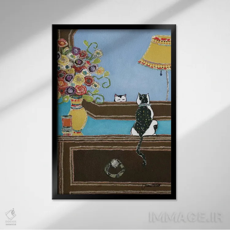 تابلو دکوراتیو من خوشگل اثر جیمی موراث - نمای قابدار مشکی