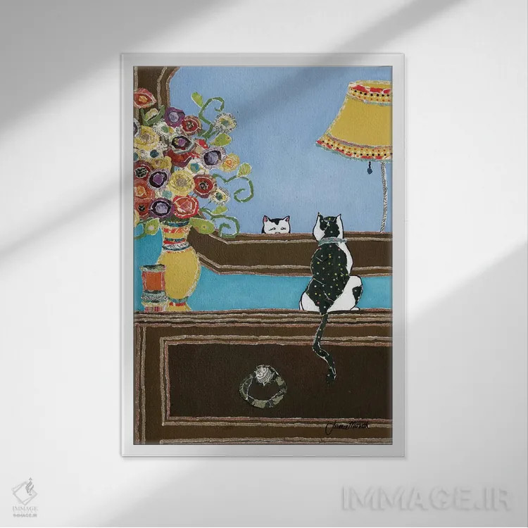 تابلو دکوراتیو من خوشگل اثر جیمی موراث - نمای قابدار سفید