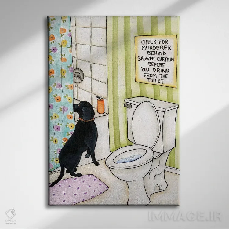 تابلو دکوراتیو دنبال قاتل بگرد اثر جیمی موراث - نمای روبهرو روی دیوار