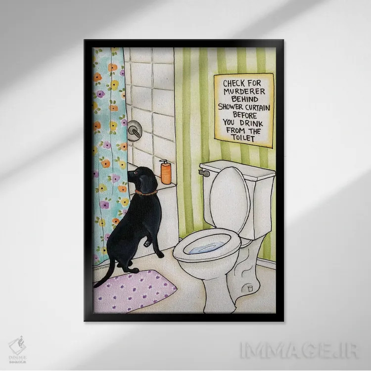 تابلو دکوراتیو دنبال قاتل بگرد اثر جیمی موراث - نمای قابدار مشکی