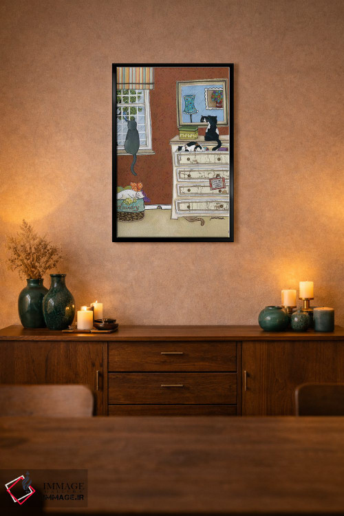 تابلو دکوراتیو مرا دوست بدار، گربه هایم را هم دوست بدار اثر جیمی موراث - D2B