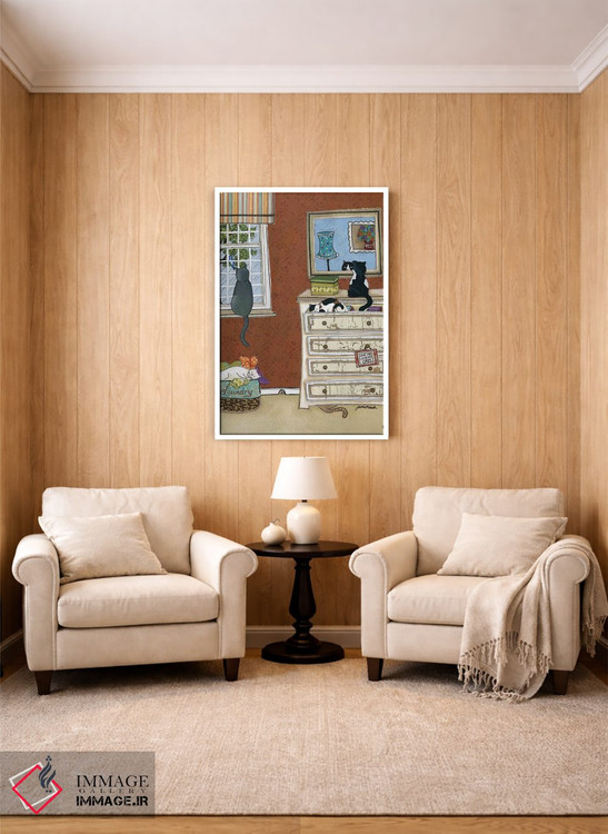 تابلو دکوراتیو مرا دوست بدار، گربه هایم را هم دوست بدار اثر جیمی موراث - D3W