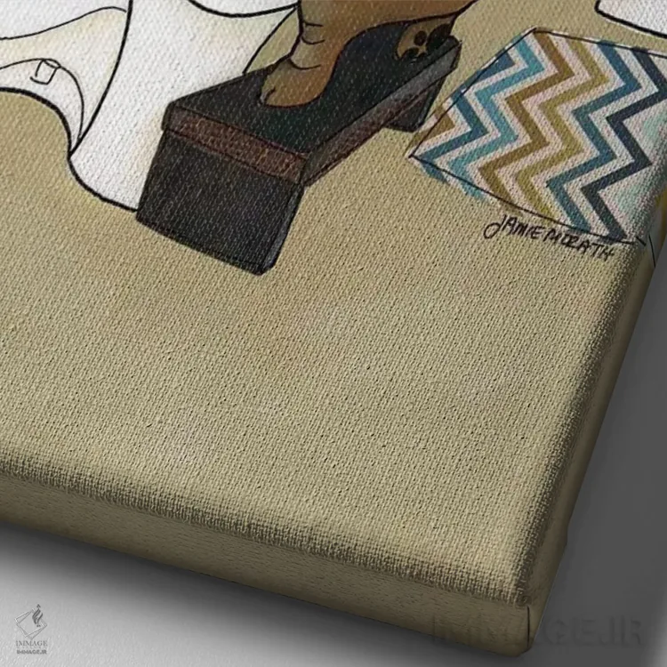 تابلو دکوراتیو دریب زدن فقط برای بسکتبال است اثر جیمی موراث - نمای نزدیک بافت بوم