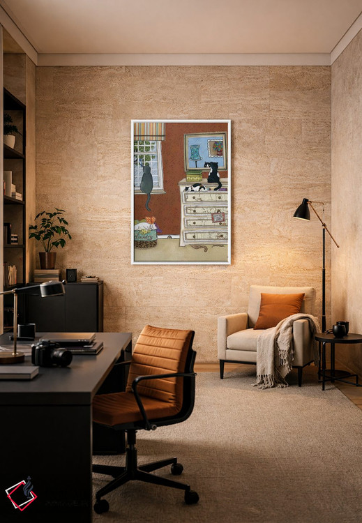 تابلو دکوراتیو مرا دوست بدار، گربه هایم را هم دوست بدار اثر جیمی موراث - D6W