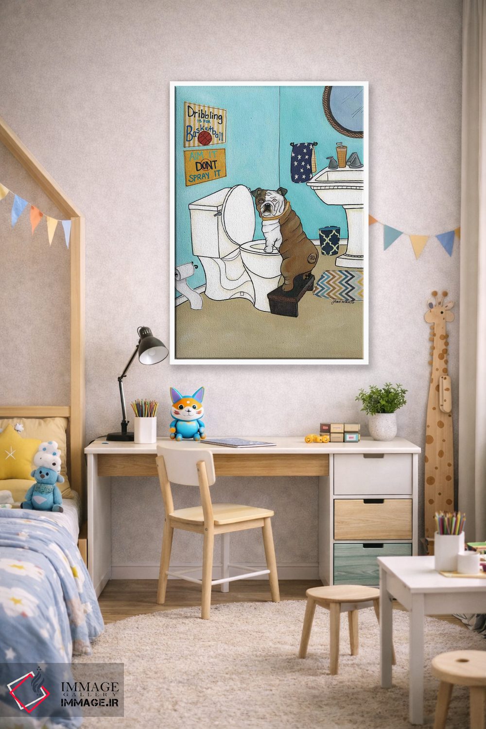 تابلو دکوراتیو دریب زدن فقط برای بسکتبال است اثر جیمی موراث - D1W