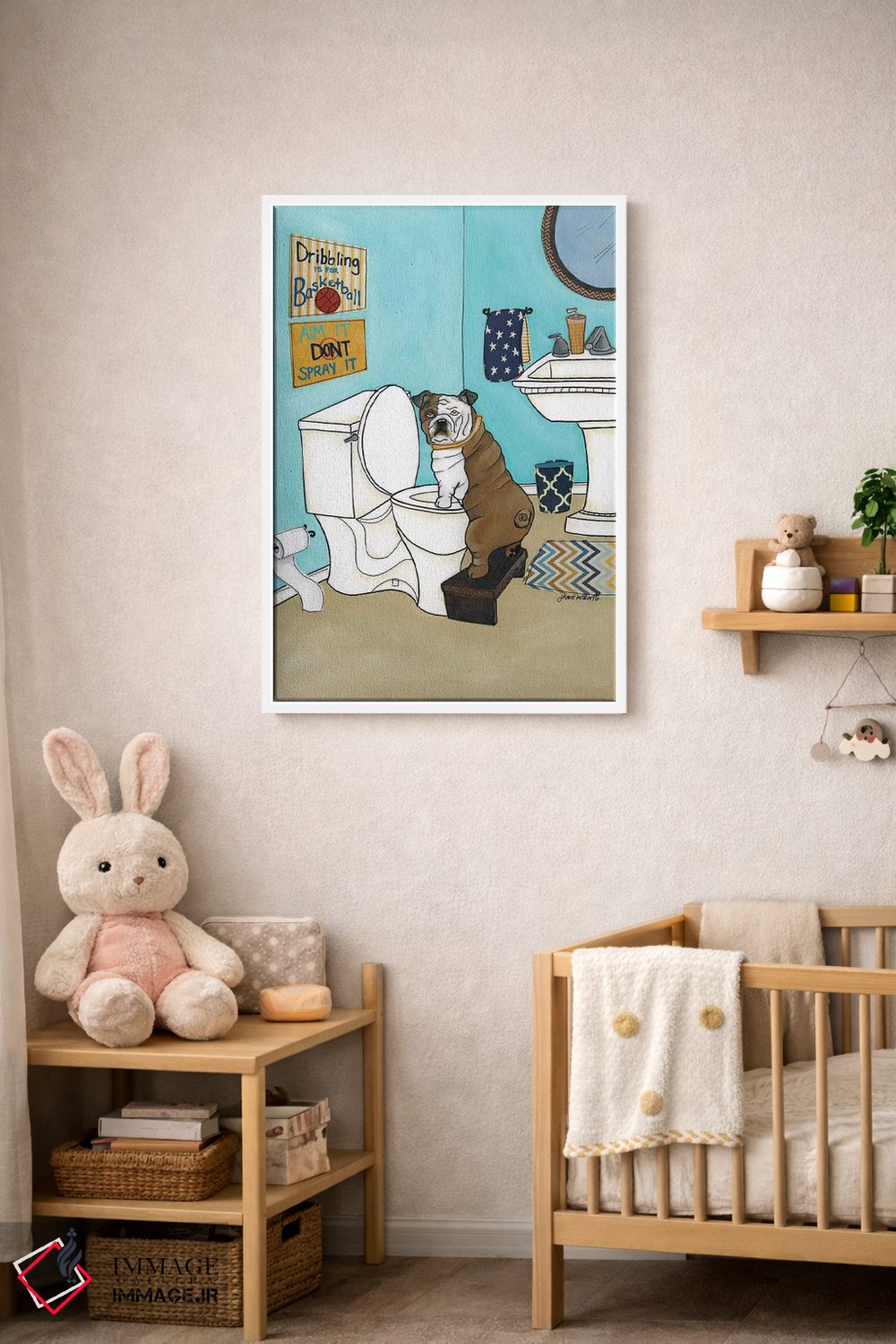 تابلو دکوراتیو دریب زدن فقط برای بسکتبال است اثر جیمی موراث - D3W
