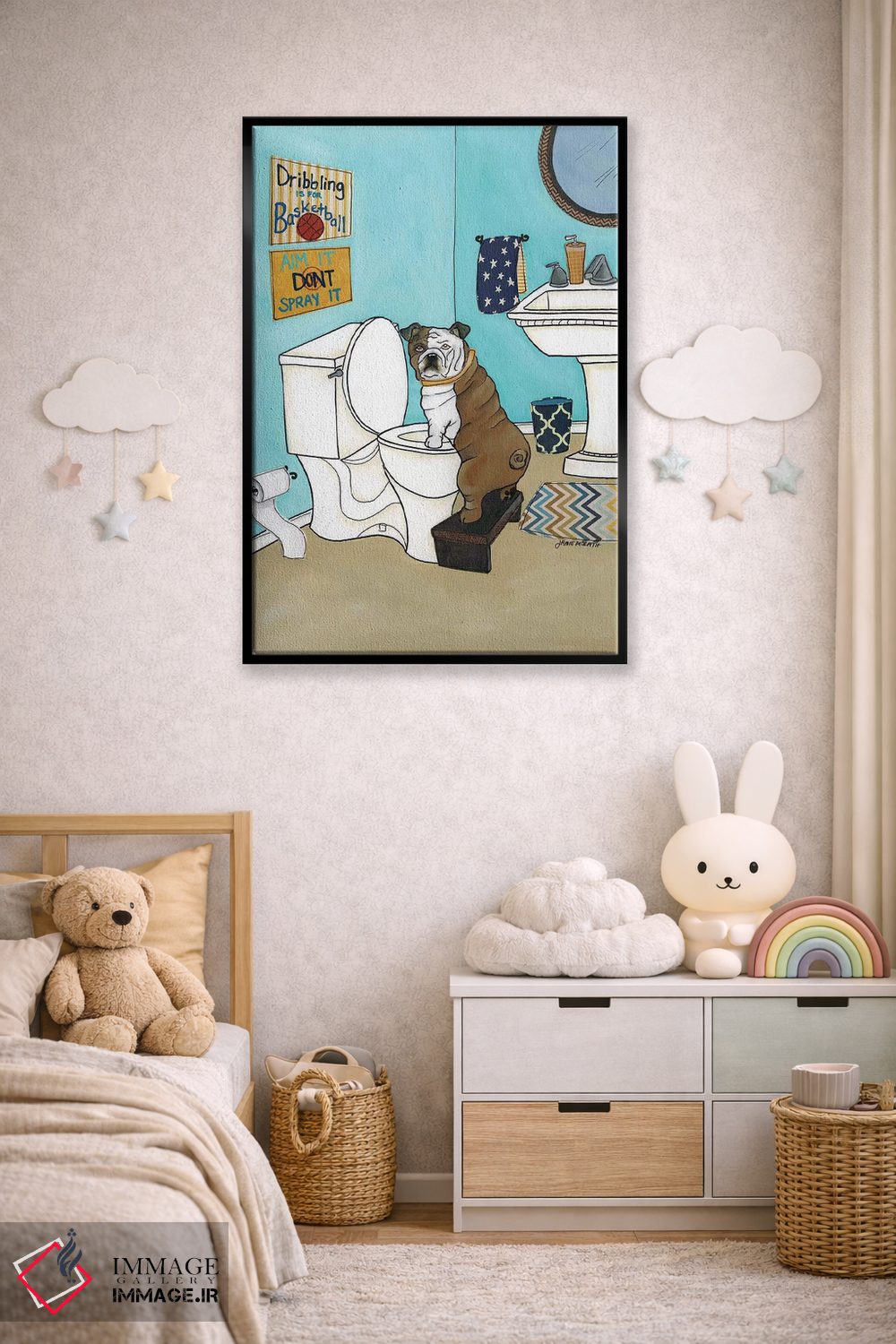 تابلو دکوراتیو دریب زدن فقط برای بسکتبال است اثر جیمی موراث - D5B