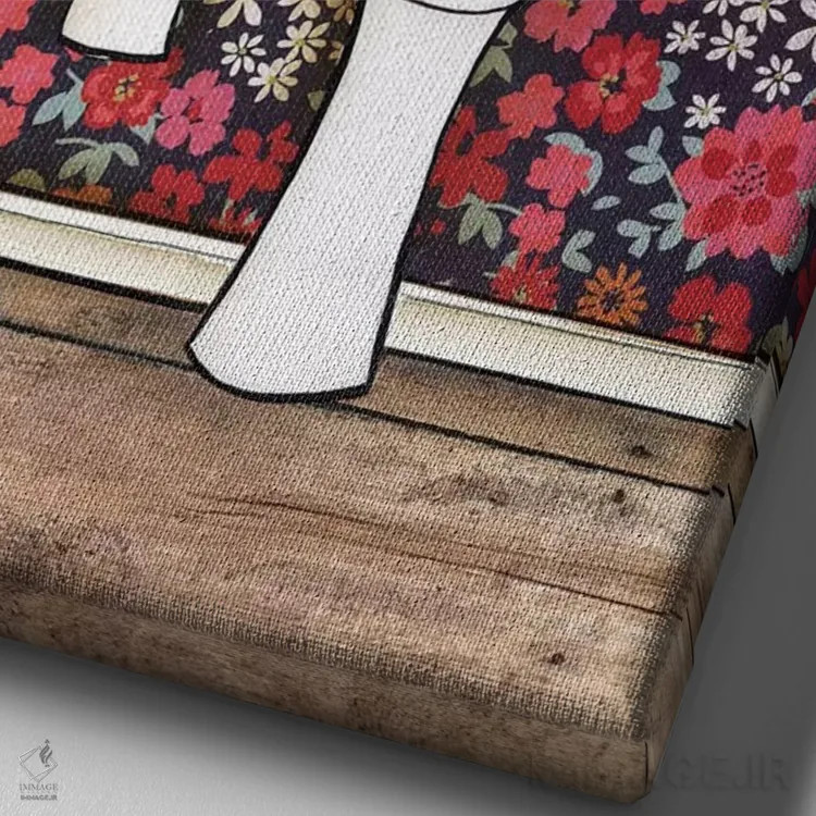 تابلو دکوراتیو اتاق فکر اثر جیمی موراث - نمای نزدیک بافت بوم