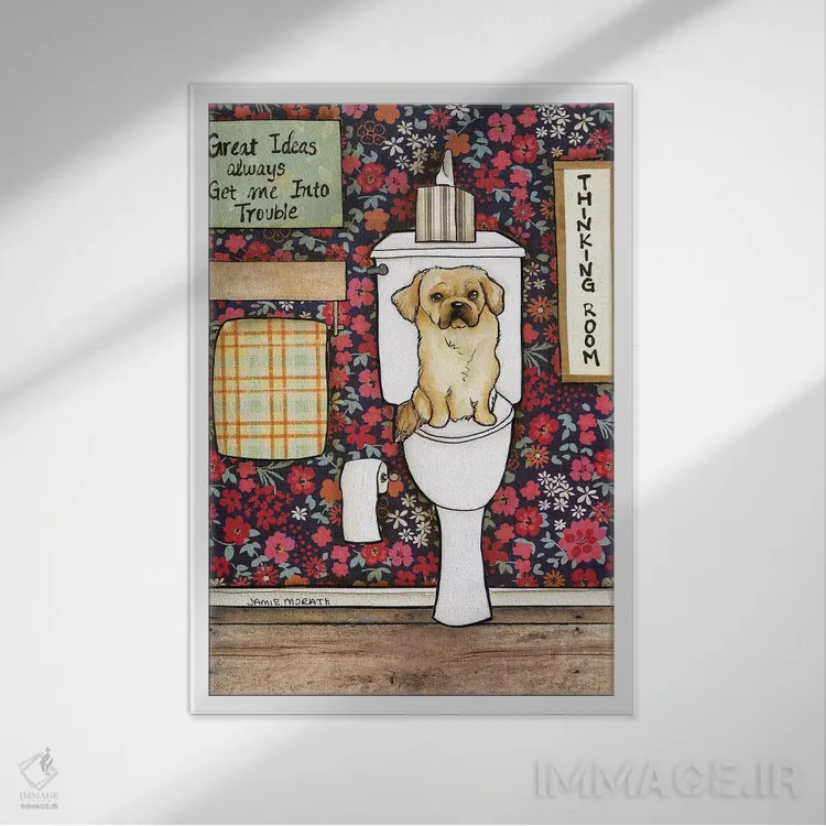 تابلو دکوراتیو اتاق فکر اثر جیمی موراث - نمای قابدار سفید