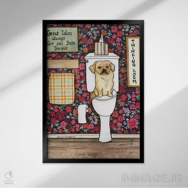 تابلو دکوراتیو اتاق فکر اثر جیمی موراث - نمای قابدار مشکی