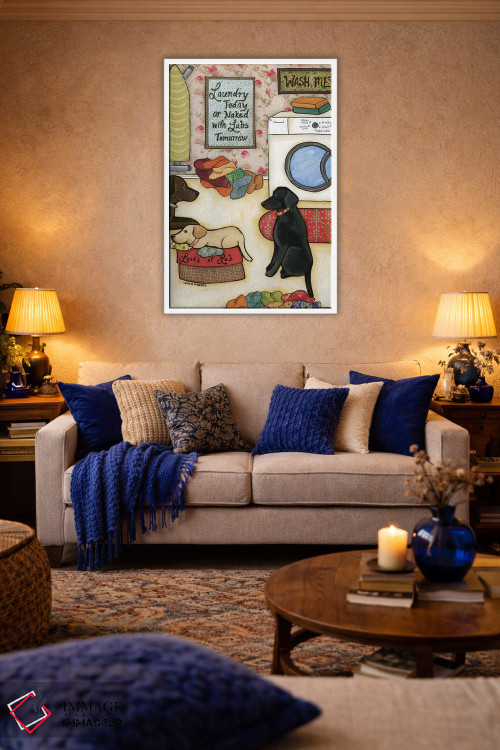 تابلو دکوراتیو لابرادورهای فراوان اثر جیمی موراث - D2W