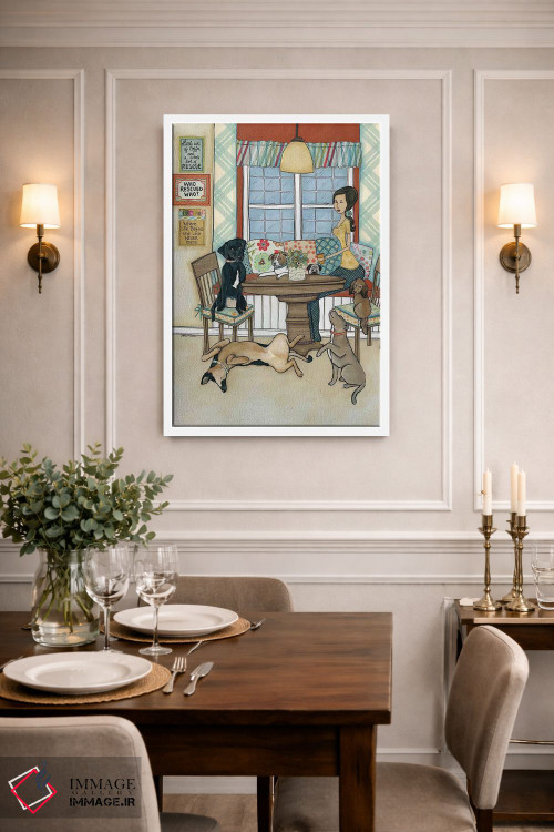 تابلو دکوراتیو قهوه و حیوانات نجات یافته اثر جیمی موراث - D1W