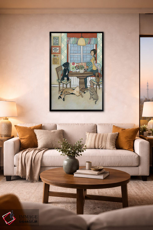 تابلو دکوراتیو قهوه و حیوانات نجات یافته اثر جیمی موراث - D3B