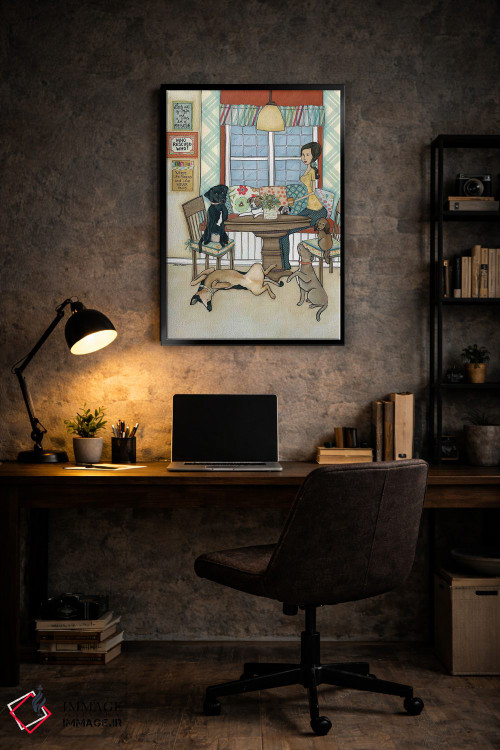 تابلو دکوراتیو قهوه و حیوانات نجات یافته اثر جیمی موراث - D6B