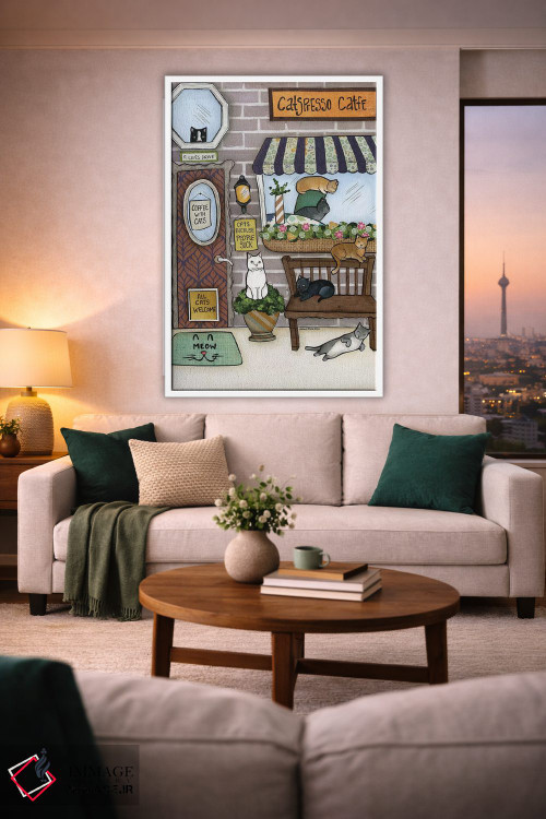 تابلو دکوراتیو گربه ها اثر جیمی موراث - D2W