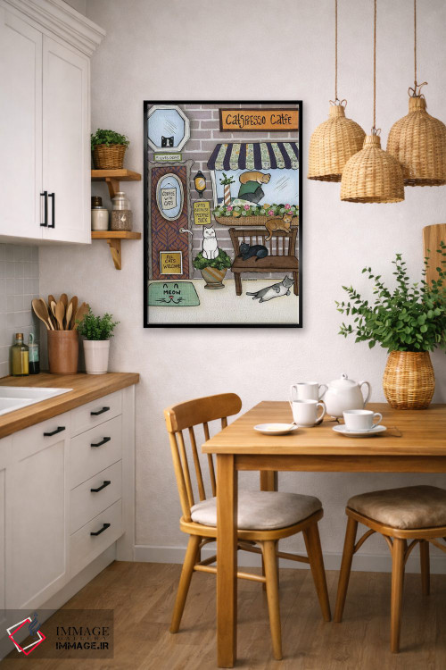 تابلو دکوراتیو گربه ها اثر جیمی موراث - D6B