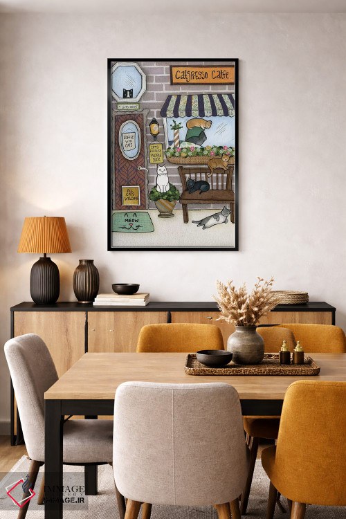 تابلو دکوراتیو گربه ها اثر جیمی موراث - D5B