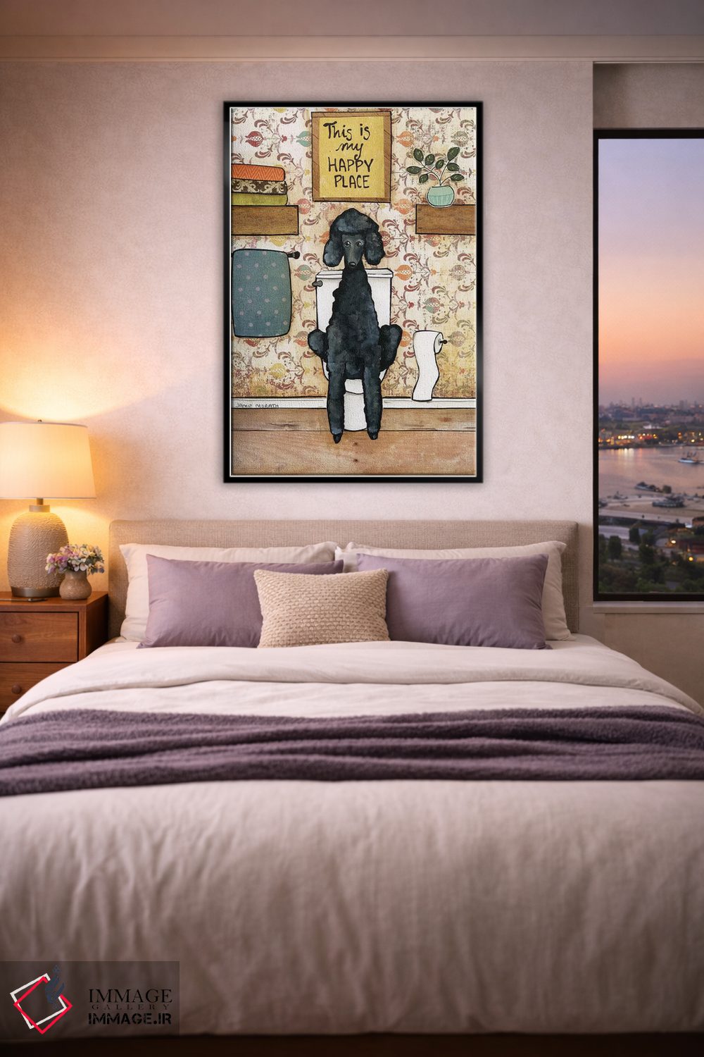 تابلو دکوراتیو جای شاد پودل اثر جیمی موراث - D3B