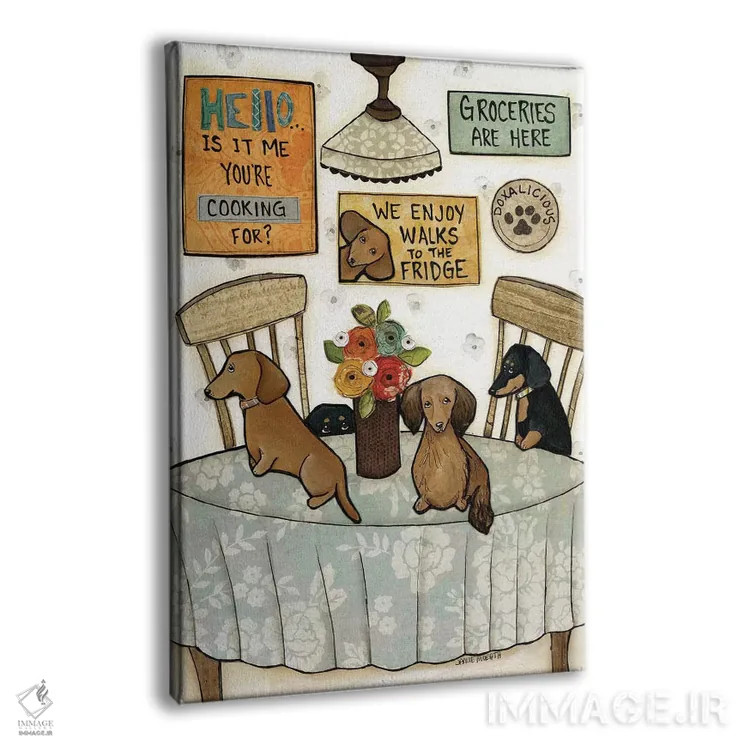 تابلو دکوراتیو خریدها رسیدند اثر جیمی موراث - نمای پرسپکتیو محصول