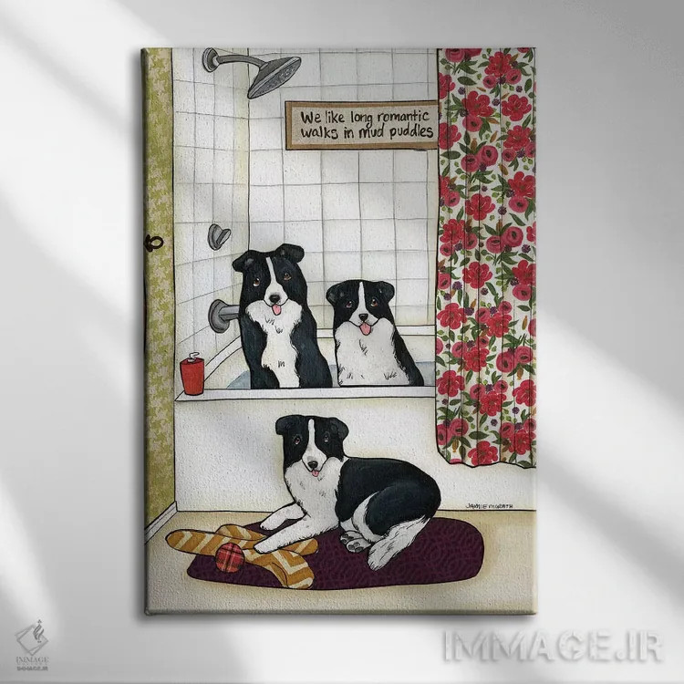 تابلو دکوراتیو چاله های گل آلود اثر جیمی موراث - نمای روبهرو روی دیوار