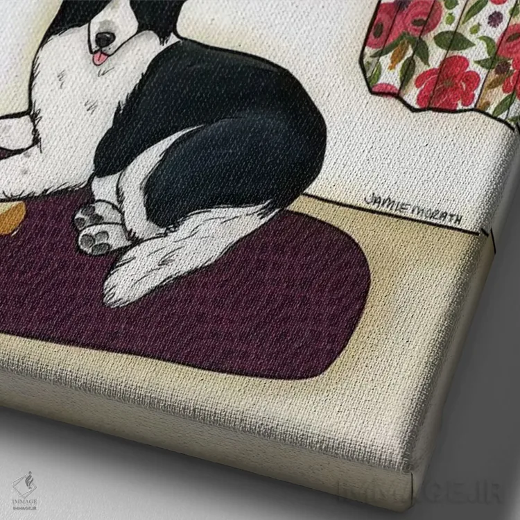 تابلو دکوراتیو چاله های گل آلود اثر جیمی موراث - نمای نزدیک بافت بوم