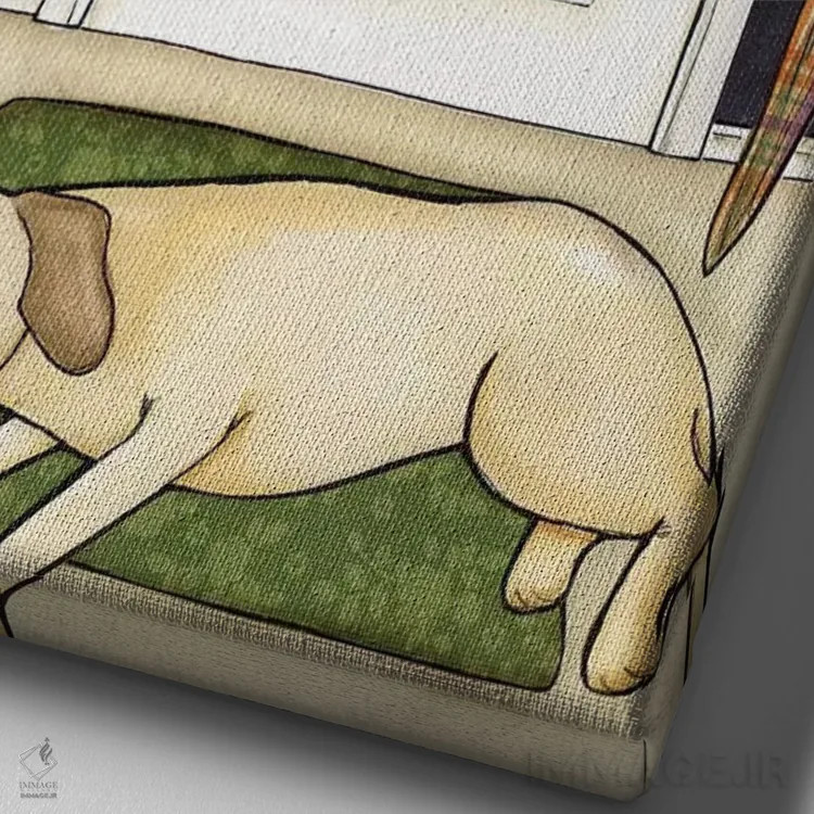 تابلو دکوراتیو برمی گردم اثر جیمی موراث - نمای نزدیک بافت بوم