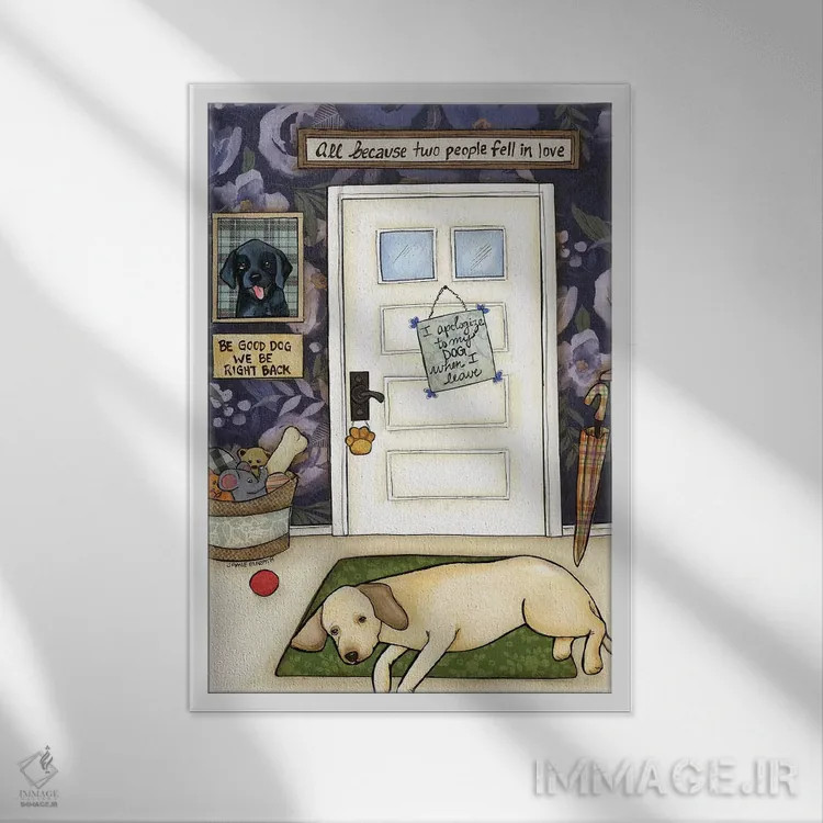 تابلو دکوراتیو برمی گردم اثر جیمی موراث - نمای قابدار سفید