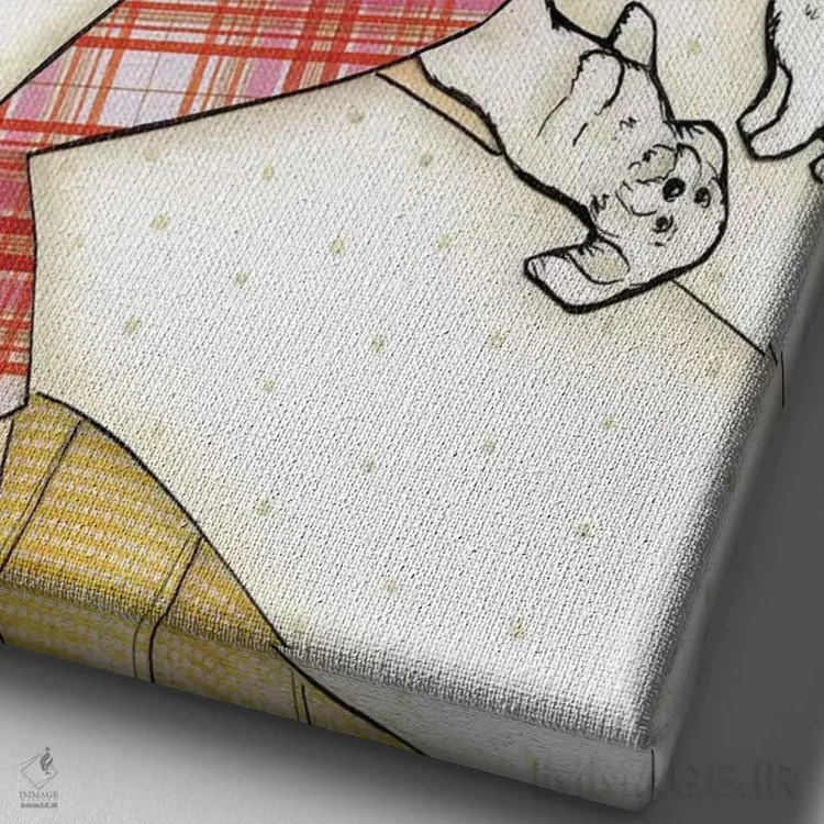 تابلو دکوراتیو ما را بپوشان اثر جیمی موراث - نمای نزدیک بافت بوم