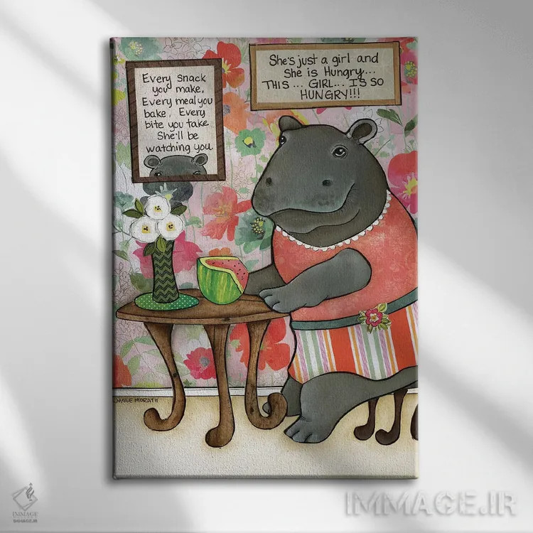 تابلو دکوراتیو فقط یک دختر اثر جیمی موراث - نمای روبهرو روی دیوار