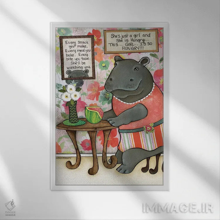 تابلو دکوراتیو فقط یک دختر اثر جیمی موراث - نمای قابدار سفید