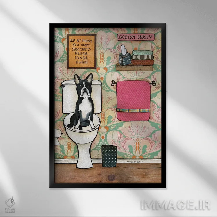 تابلو دکوراتیو دوباره سیفون بکش اثر جیمی موراث - نمای قابدار مشکی