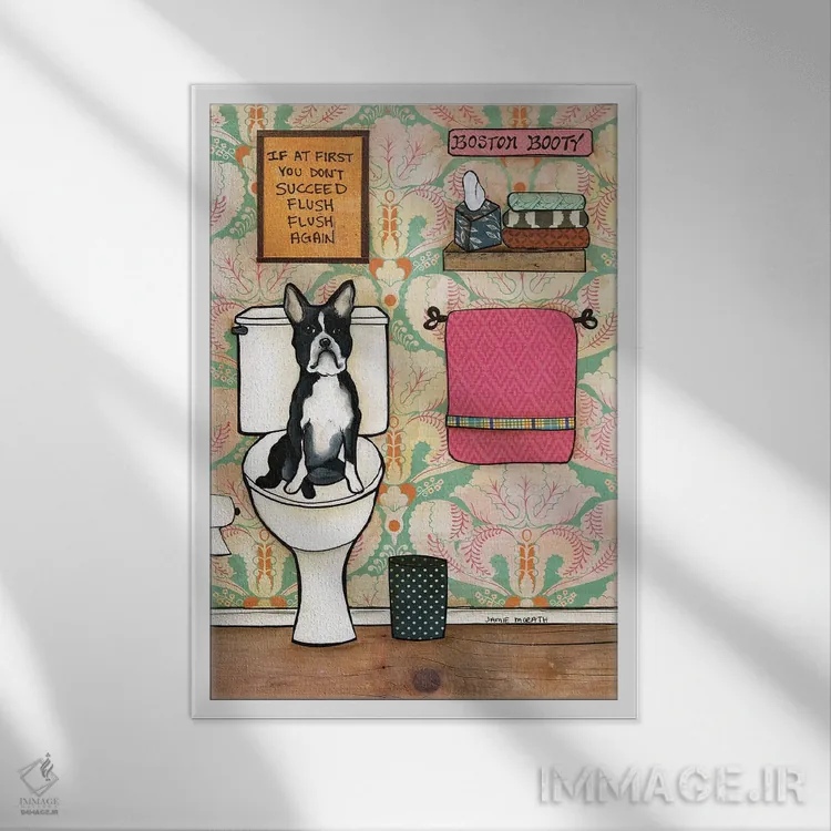 تابلو دکوراتیو دوباره سیفون بکش اثر جیمی موراث - نمای قابدار سفید