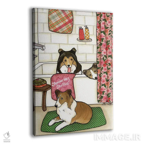 تابلو دکوراتیو شستن شلتی ها اثر جیمی موراث - نمای پرسپکتیو محصول