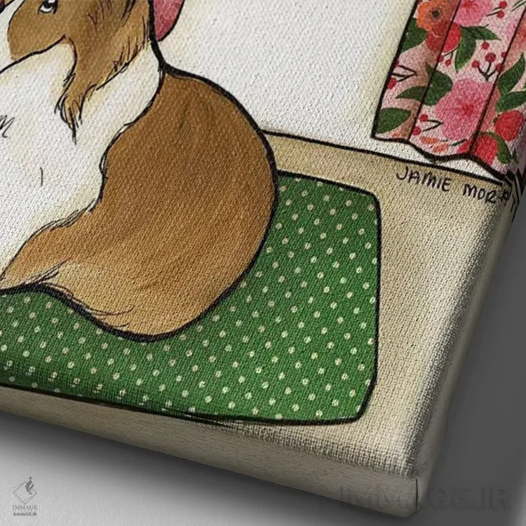 تابلو دکوراتیو شستن شلتی ها اثر جیمی موراث - نمای نزدیک بافت بوم