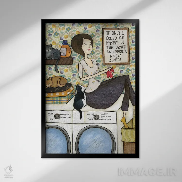 تابلو دکوراتیو کاش اگر اثر جیمی موراث - نمای قابدار مشکی