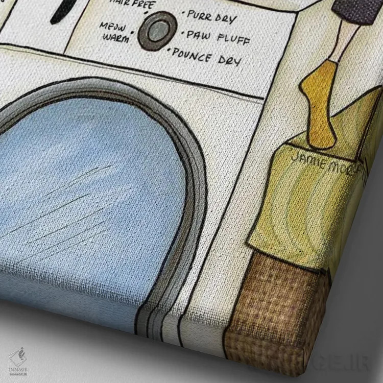 تابلو دکوراتیو کاش اگر اثر جیمی موراث - نمای نزدیک بافت بوم