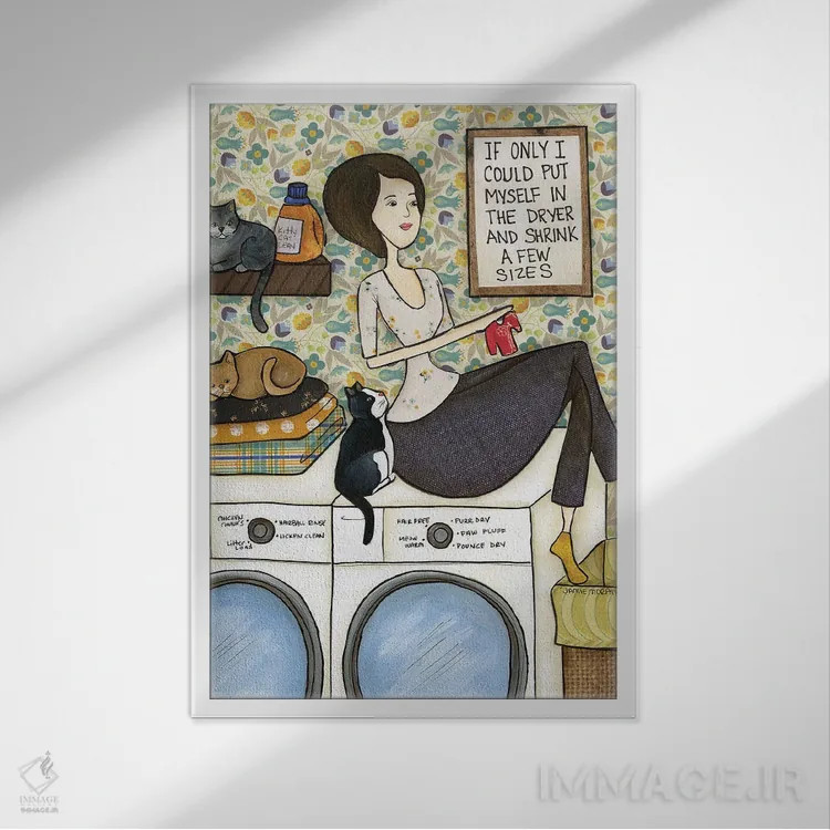 تابلو دکوراتیو کاش اگر اثر جیمی موراث - نمای قابدار سفید